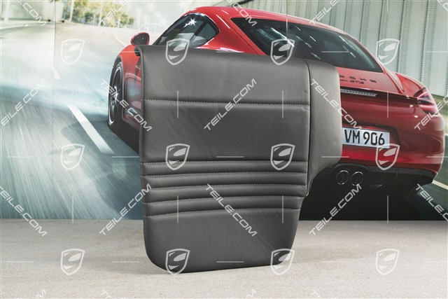 Back seat lower / cushion, Coupe/Targa, leather, black, R