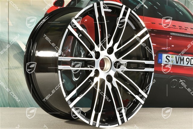 20-inch wheel rim, Turbo III, 10J x 20 ET50, black high gloss