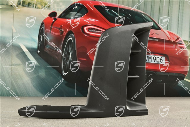 GT4, Front bumper spoiler, lateral, Black, L