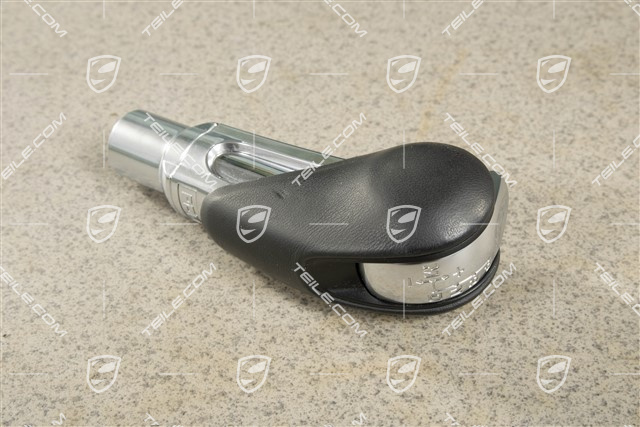 Wählhebel / Schaltknopf, Leder, PDK, Schwarz