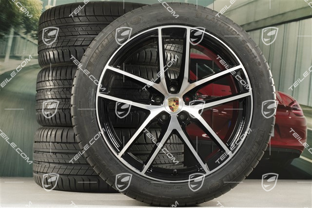 20" koła letnie komplet "Macan S" , felgi 9J x 20 ET26 + 10J x 20 ET19 + opony letnie Michelin 265/45 R20 + 295/40 R20, z czujnikami ciśnienia RDK