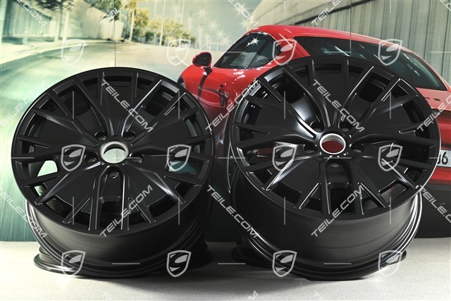20" komplet felg Turbo S Aero Design, 9J x 20 ET54 + 11J x 20 ET60, czarny satynowy mat