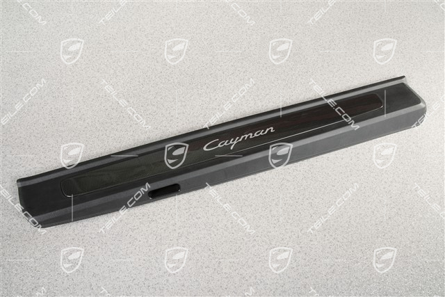 Einstiegleiste, Carbon, mit Schriftzug "Cayman", R
