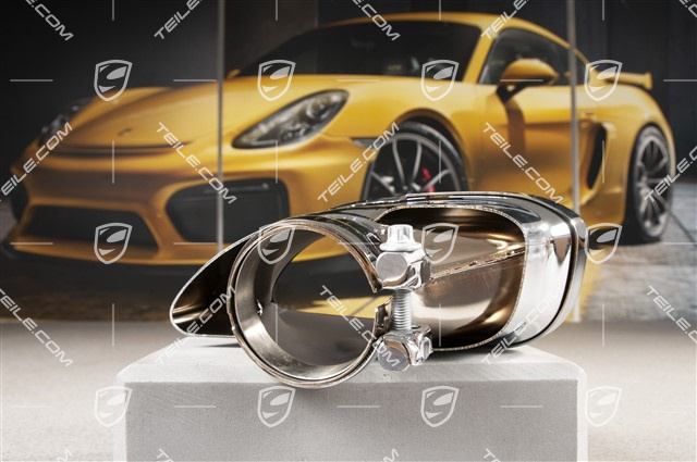 Tailpipe, chrome, Turbo, Facelift 09-, L