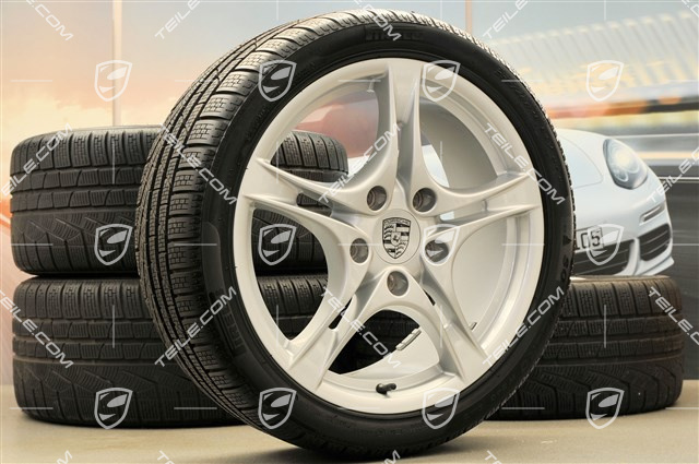 18" Komplet kół zimowych Cayman S II, przednie felgi 8J x 18 ET57 + tylne 9J x 18 ET43 + opony 235/40 ZR18 + 255/40 ZR18