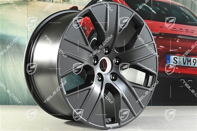 20-inch wheel rim Taycan Turbo Aero, 11J x 20 ET60, in black satin-mat