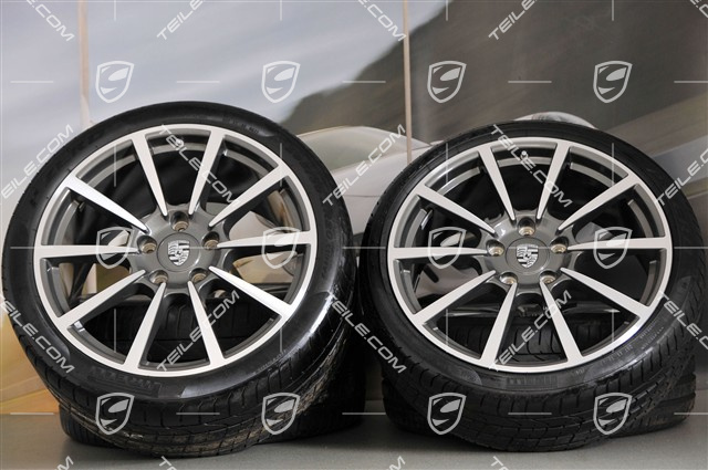 20" Carrera Classic II Sommerräder Satz, 8,5J x 20 ET51 + 11J x 20 ET70, Sommerreifen 245/35 ZR20 + 295/30 ZR20, mit RDK-Sensoren