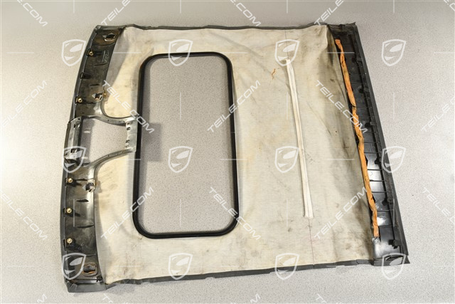 Tapicerka dachu, coupé z szyberdachem, skóropodobna, czarna