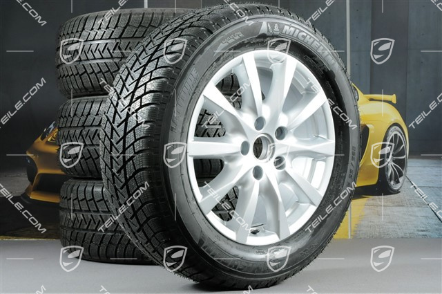 18" Cayenne Winterräder Satz, Felgen 8J x 18 ET53 + Reifen Michelin 255/55 R18 109V XL M+S, DOT/Bj. 2011, ohne RDK