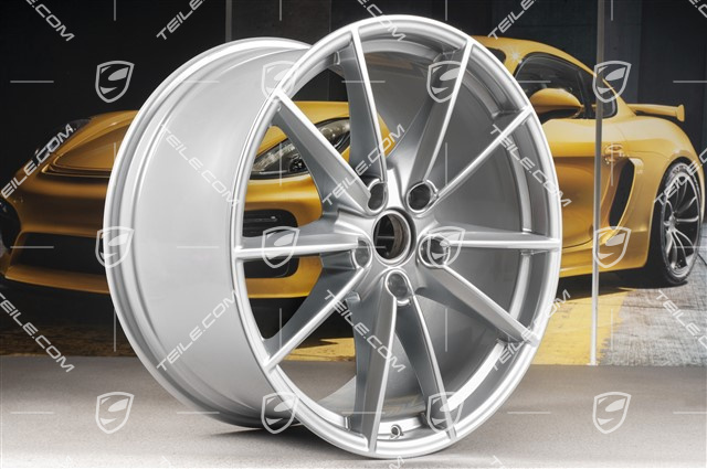 20"+21" wheel rim set Carrera S, 8,5J x 20 ET53 + 11J x 21 ET66, brilliant chrome