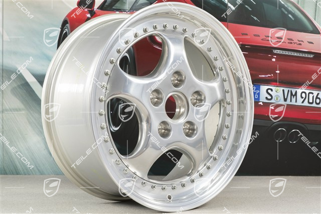 18" komplet felg, Turbo 3.6, 10J x 18 ET61 + 8J x 18 ET52, Speedline, polerowana