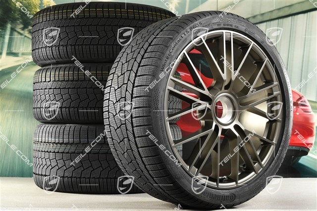21-inch Panamera Turbo S Winter wheel set, central lock, wheel rims 9,5J x 21 ET71 + 10,5J x 21 ET71 + NEW Continental Winter Contact TS860 S winter tyres 275/35 R21 + 315/30 R21, Turbonit