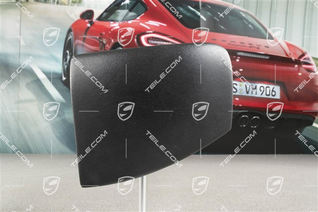 Blende für Mittelkonsole, Leder, Schwarz, L