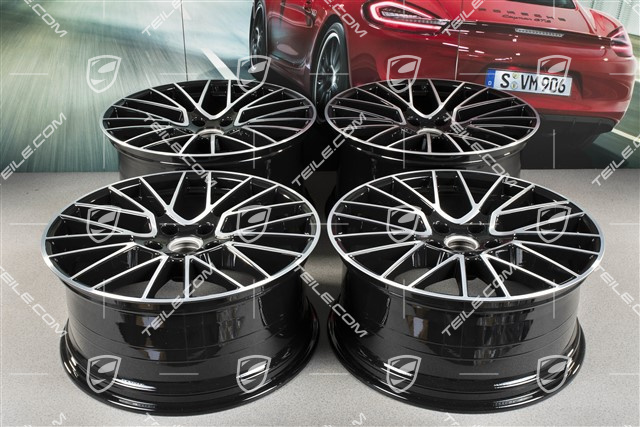 21" Felgensatz Cayenne RS Spyder, 11J x 21 ET49 + 9,5J x 21 ET46, für den Cayenne Coupé, schwarz hochglanz