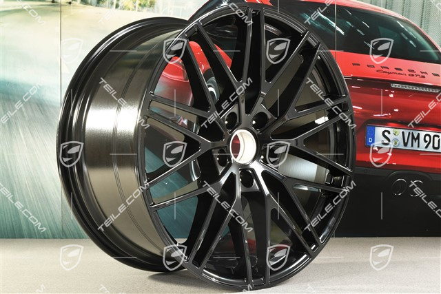 21" Felga Cayenne RS Spyder Design, 11J x 21 ET49, czarny wysoki połysk