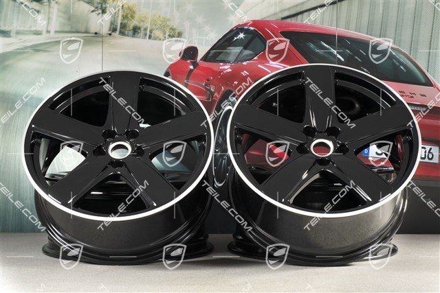 19" Felgensatz Macan SportClassic, 8,5J x 19 ET21 + 9J x 19 ET21, schwarz hochglanz