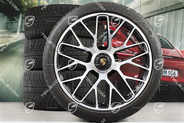 20" Turbo S Koła zimowe komplet do Turbo S, centralnie mocowane, felgi 8,5J x 20 ET51 + 11J x 20 ET59 + NOWE opony zimowe Michelin Pilot Alpin PA4 245/35 R20+295/30 R20, czujniki ciśnienia