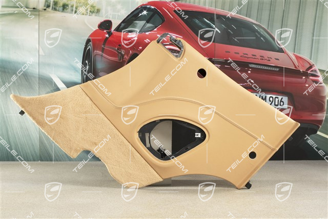 Cabrio, Seitenwandverkleidung, hinten, Leder, Sandbeige, L