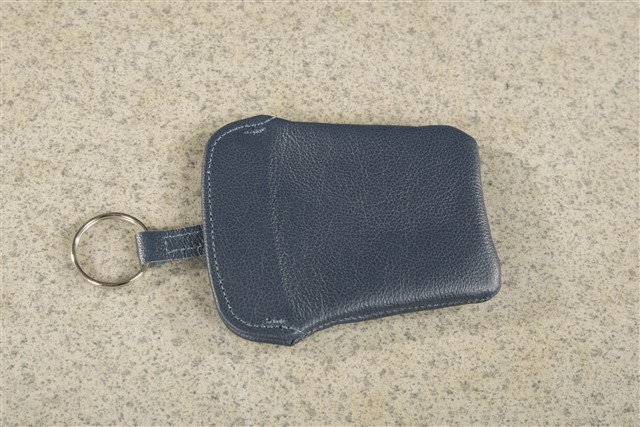 Schlüsseltasche aus Leder, Marineblau, Porsche 911 70er bis 90er Jahre