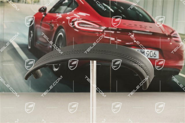 Zuziehgriff / Abdeckung, Leder, Schwarz, R