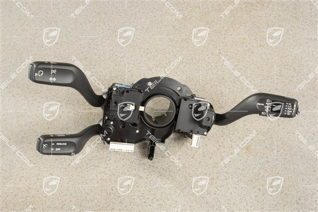 Steering column switch with cruise control and headlight cleaning system, with voice control