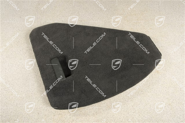 Deckel, Seitenwandverkleidung, Teppich / Tuftingvelours, Schwarz, L