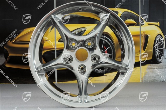 18" Carrera Felge, 10J x 18 ET65, kugelstrahlpoliert