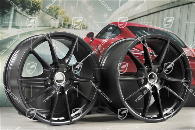 20" Komplet felg Carrera S (III), 8,5J x 20 RT51 + 11J x 20 ET70, czarny półmat satyna