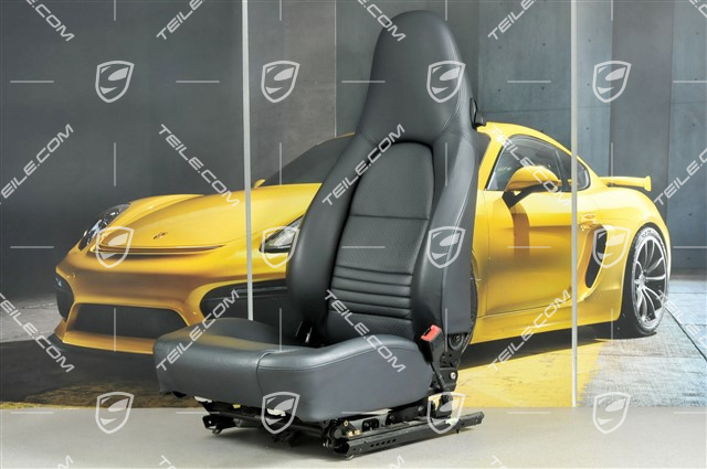 Seat, el adjustable, leather, Metropole blue, damage, R
