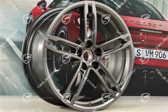 19" Felge, Turbo, 8J x 19 ET21, platinum seidenmatt