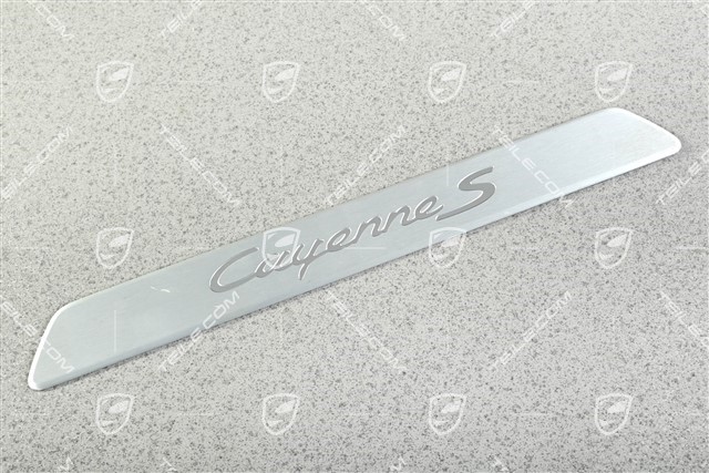Schwellerleiste / Einstiegleiste - Blende gebürstet edelstahl, Vorne, Cayenne S, L=R