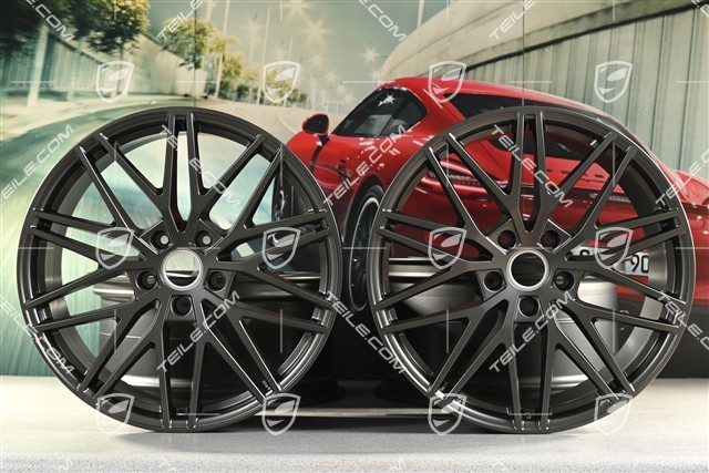 21" Komplet felg Cayenne RS Spyder Design, 11J x 21 ET58 + 9,5J x 21 ET46, Turbonite