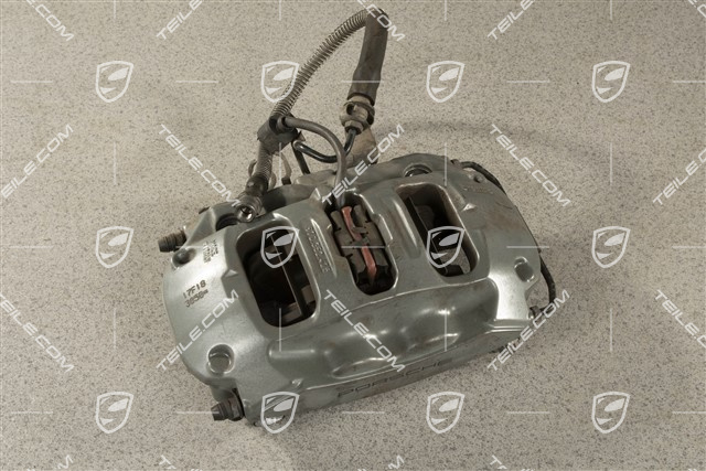 Brake calliper, rear axle, silver, L