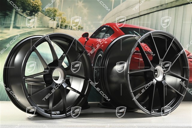 20+21" Carrera GTS, Felgen 8,5J x 20 ET50 + 11J x 21 ET82, schwarz seidenmatt
