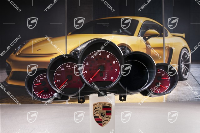 Kombiinstrument, Zifferblätter in Granatrot, Tiptronic, 3.6 Turbo V6