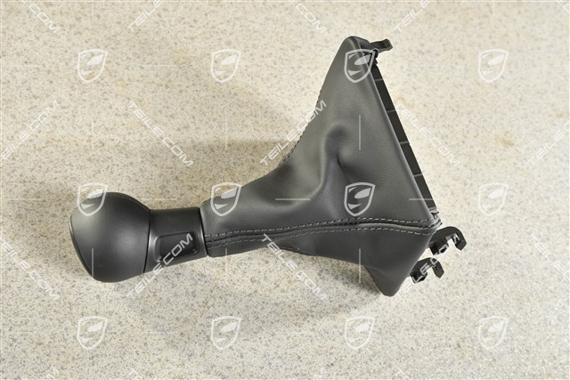 GT4 RS, Wählhebel / Schaltknopf mit Schaltmanschette Leder, PDK, Schwarz