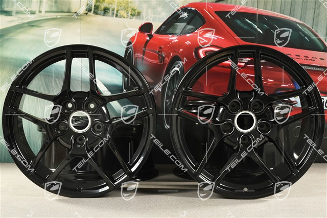 19" Felgensatz Carrera S II (Facelift), 8J x 19 ET57 + 11J x 19 ET51, schwarz