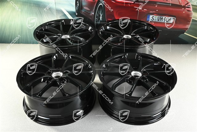 20" Felgensatz SPYDER, 8,5J x 20 ET57 + 10,5J x 20 ET47, in Schwarz Hochglanz