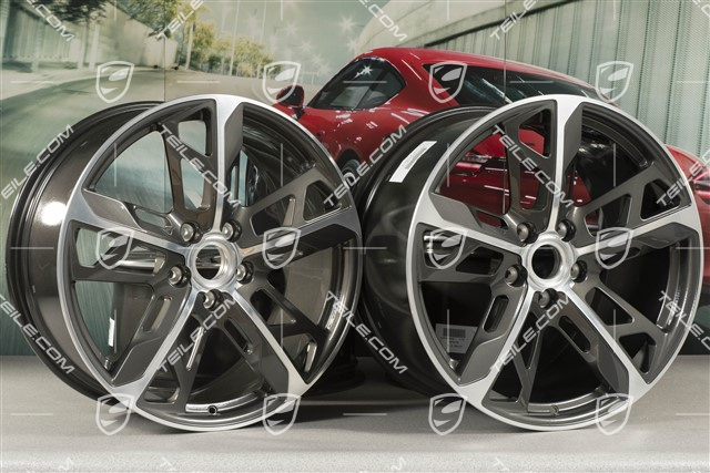 21" Felgensatz Cross Turismo Design, 9,5J x 21 ET60 + 11,5J x 21 ET66, Titan