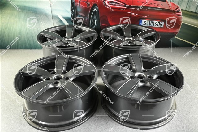 20-inch wheel rim set Carrera Sport, 8,5J x 20 ET57 + 10,5J x 20 ET51, titanium dark