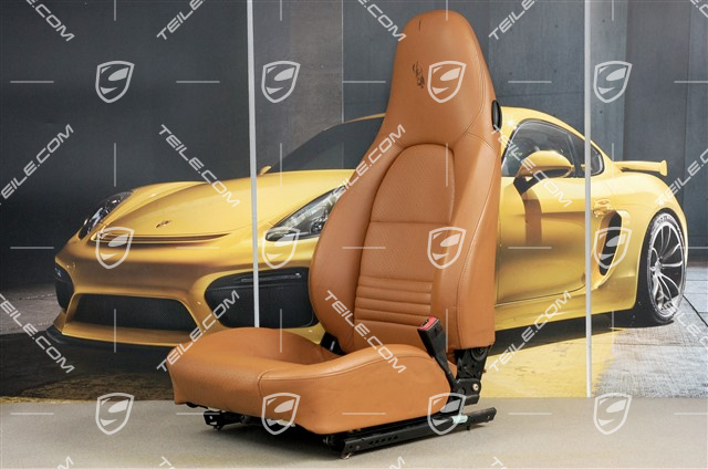 Seat, el. adjustable, leather, Brown/Natural, damage, R
