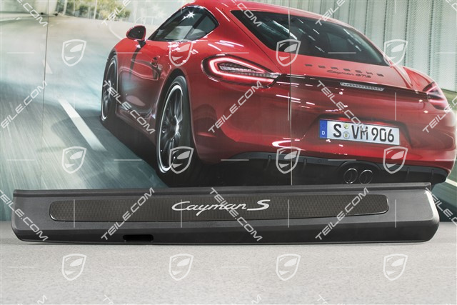 Einstiegleiste, Carbon, mit Schriftzug "Cayman S", R