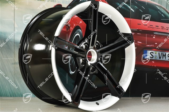21" Felga Mission E Design, 11,5J x 21 ET66, srebrnobrylantowy + czarny wysoki połysk