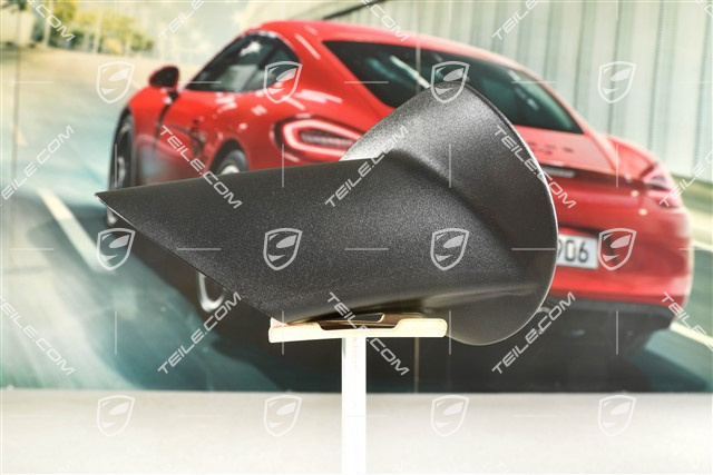 Osłona ramienia lusterka zewnętrznego, czarna satyna, L