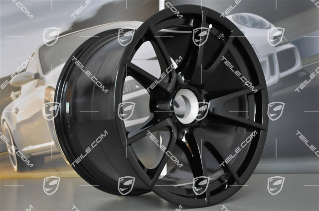 19" GT3 II RS 4.0 / GT2 RS Felgensatz, schwarz, vorne 9J x 19 ET47 + hinten 12J x 19 ET48