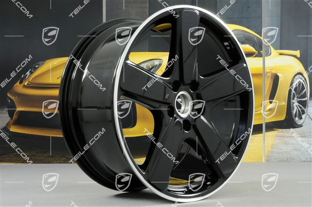 21" Felge Cayenne Sport Classic, 10J x 21 ET50, in Tiefschwarz-Metallic