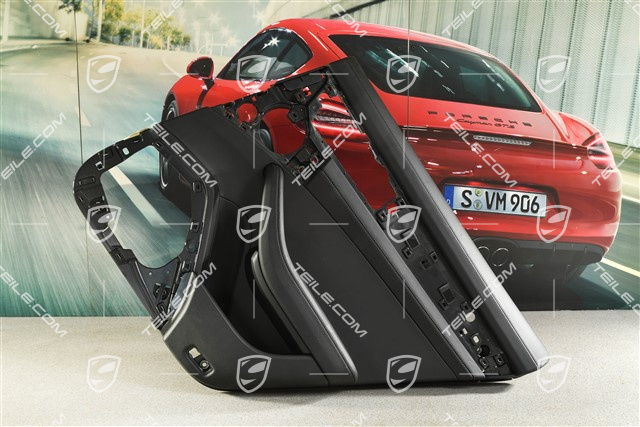 Turverkleidung, hinten, leder, Schwarz, R, (beschadigt leder)