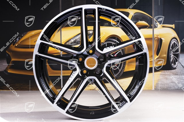 20" Felge "Macan Turbo", 10J x 20 ET19, BORBET, schwarz hochglanz