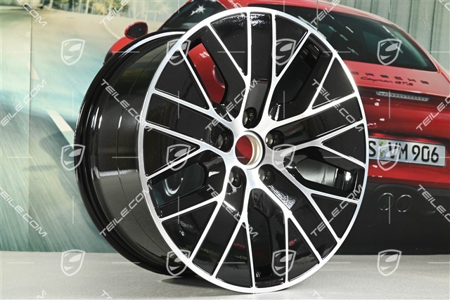 20" Macan S wheel rim, 10J x 20 ET49, high gloss black