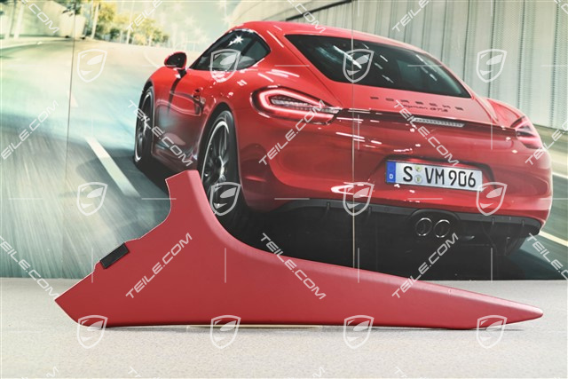 Mittelkonsole, Blende, Leder, seitlich, Bordeauxrot, L